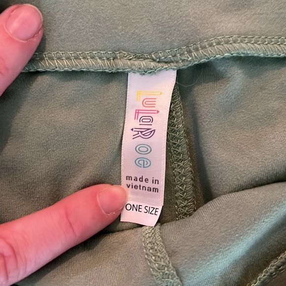 Lularoe one size fits all sage green pants - Picture 3 of 3